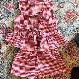 Red Gingham Women's Set